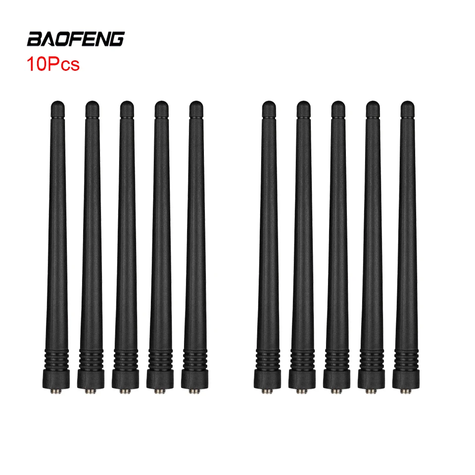 10Pcs 100% Original Baofeng Walkie Talkie SMA-F  Antenna UHF&VHF 136-174MHZ 400-520MHZ For UV-5R UV 5R Two Way Radio Accessories