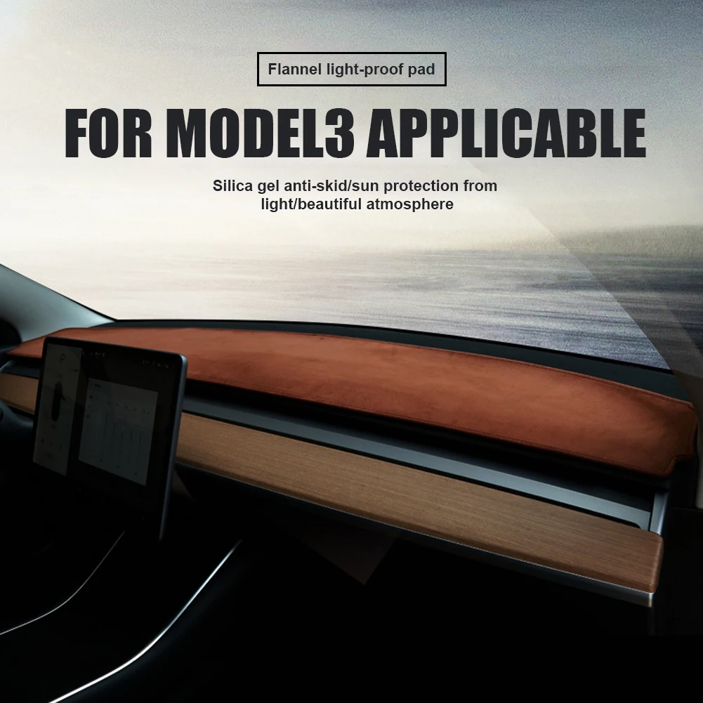 

For Tesla Model 3 Y 2017 2018 2019 2020 2021 Accessories Dashboard Cover Mat Sunshade Anti-UV Pad Auto Interior Accessories