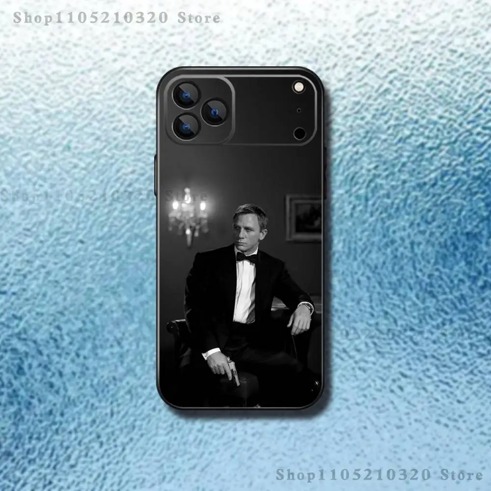 Фото Чехол для телефона D-Daniel C-Craig с актером для iPhone 17,16,15,14,13,12,11,Pro,Max,Plus,E,SE4,Air,Mini Black Soft Funda №4