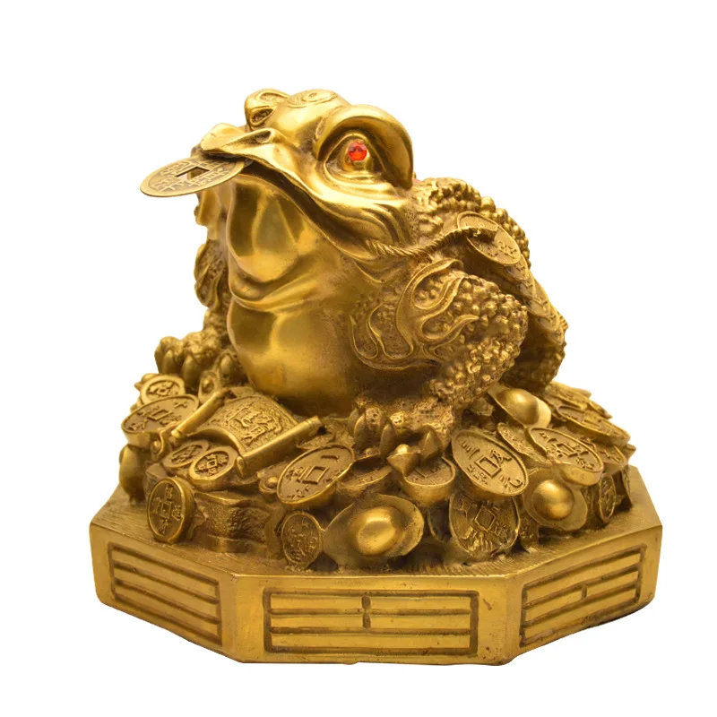 

Copper Brass Crafts Bronze Golden Toad Decoration Ornaments Home Gifts home decor