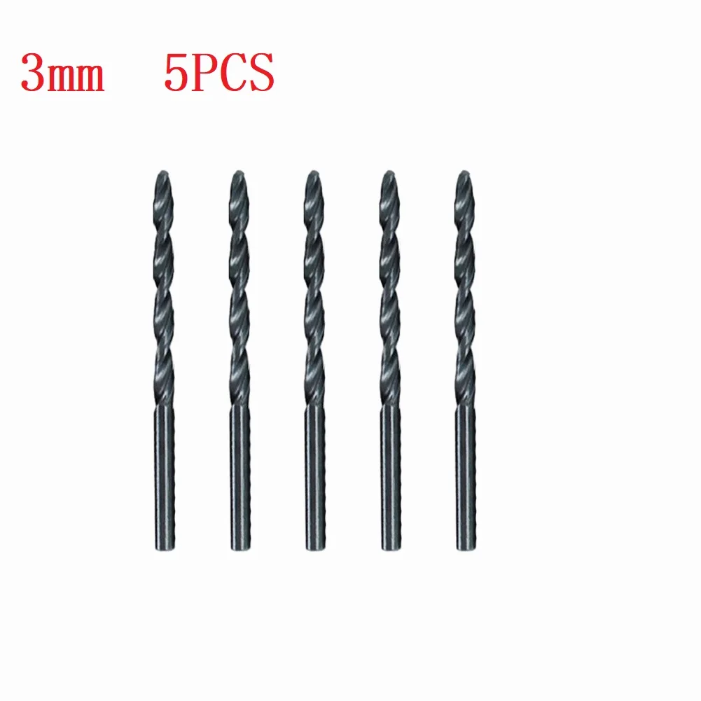 

5PCS Hss Drill Bit Set Carbon Steel Material Manual Black Coated Woodworking T Wist Drills Bit DIY Wood Metal Drilling