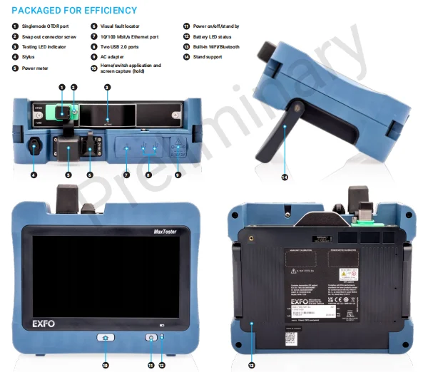 Фото EXFO MAX-730D-SM8 OTDR, обновленная версия MAX730C-SM2 EXFO OTDR №4