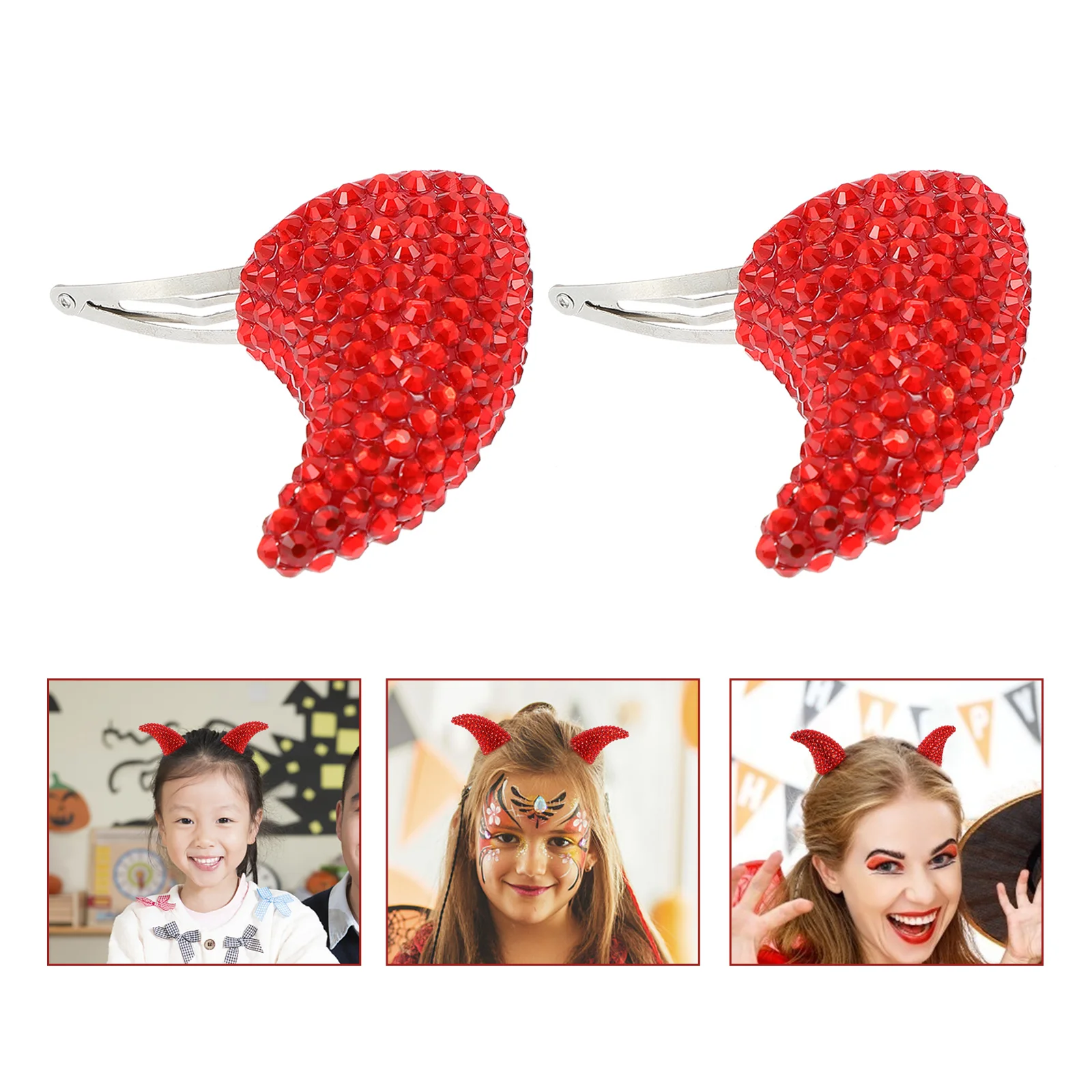 

Головной убор для косплея на Хэллоуин, Забавный рожок, заколка для волос, реквизит для фотографий, 2 шт.