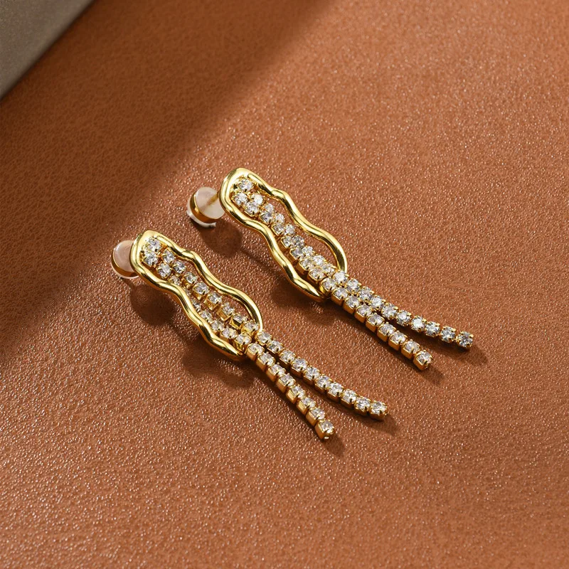 

Женские серьги-кисточки из серебра 2022 пробы, с медным покрытием