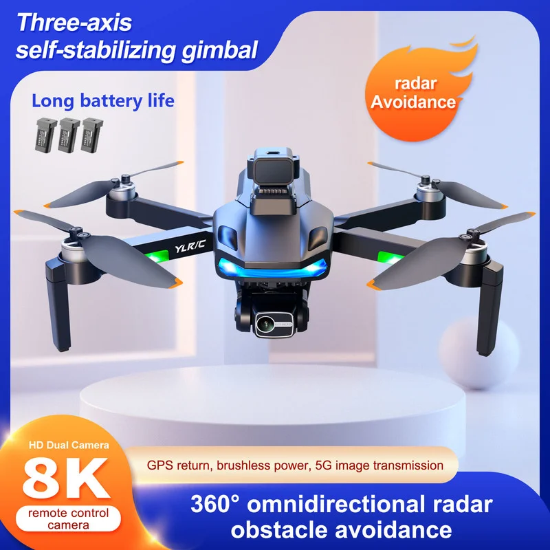 

2022 GPS S135 5G Радиоуправляемый Дрон Ultra HD 8K камера Wifi Fpv профессиональное препятствие 3-осевой карданный Дрон для селфи игрушка