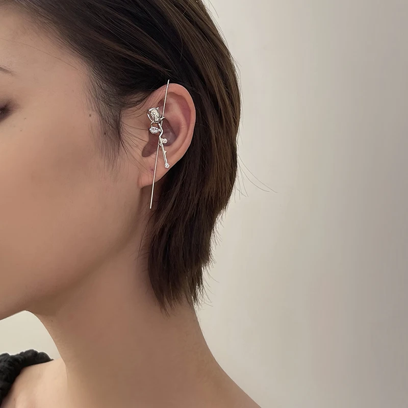 Серьги-гвоздики Женские винтажные в форме тюльпана с розами 2022 |