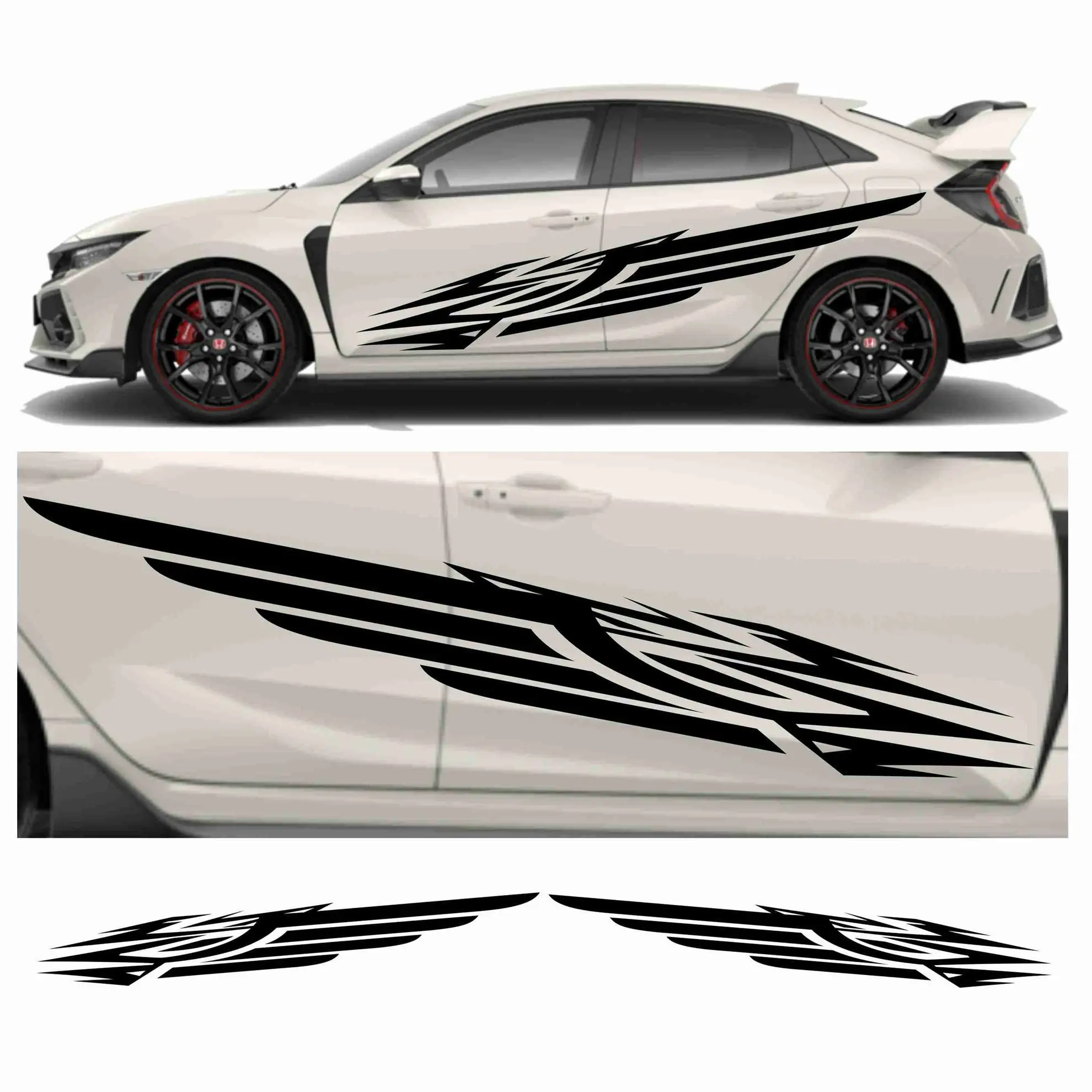 

Боковая племенная графика автомобиля, боковая наклейка, наклейки, подходят для большинства транспортных средств, виниловые автомобильные ...