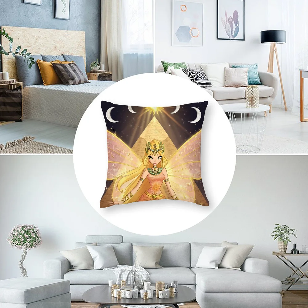Аниме девушка W-Winx клубные наволочки короткие плюшевые диван декоративный