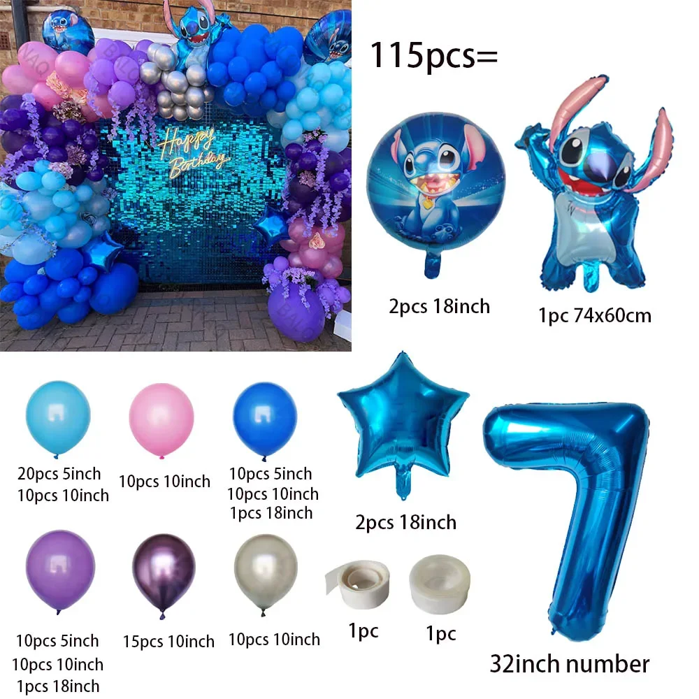 

Комплект воздушных шаров Disney Lilo Stitch 115 шт.