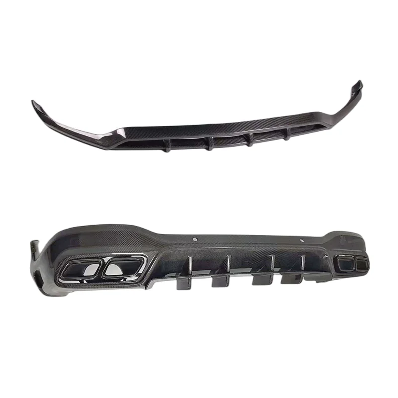 

Black carbon fiber body kit for Mercedes-Benz GLC 63 AMG GLC COUPE front bumper front lip rear diffuser