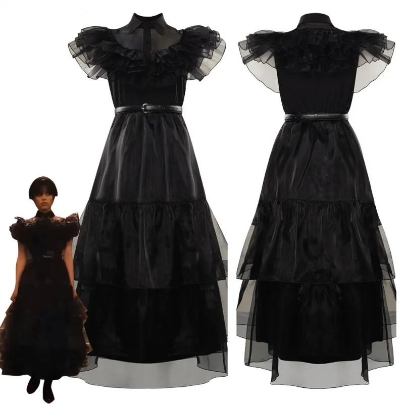 

Детский костюм для косплея по среду Аддамс для девочек, 110-150 см