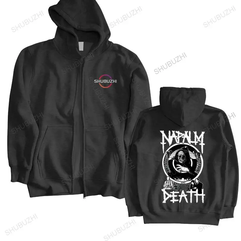 

Men luxury cotton hoody autumn hooded sweatshirt NAPALM DEATH 1 MENS BLACK FRUIT OF THE LOOM DTG unisex outwear cool hoodie