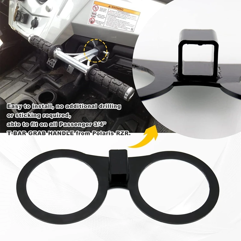 Passenger Grab Handle Cup Holder Kit For Polaris RZR 4 570 800 900 1000 / PRO XP Accessories