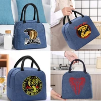 lunch bag thermal cooler tote for work insulated canvas zipper travel food picnic storage bags unisex cobra series handbag