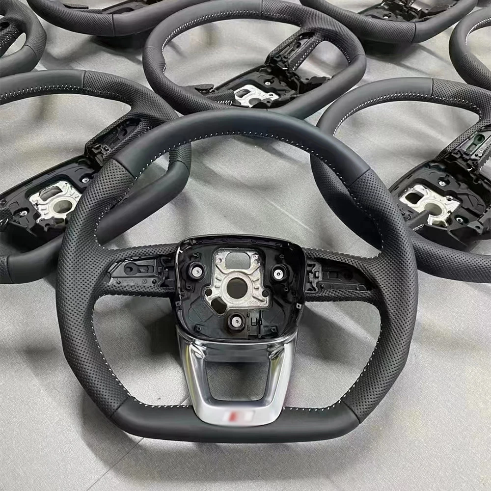 Спортивное кожаное рулевое колесо с плоским дном для Audi Q7 Q8 SQ7 SQ8 2017-2022 полностью