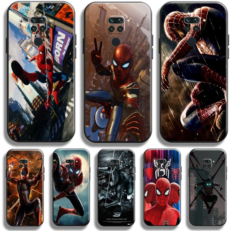 

Avengers Spiderman For Xiaomi Redmi Note 9 Pro Redmi Note 9 9T 5G Phone Case Silicone Cover Soft Black Back Carcasa Funda