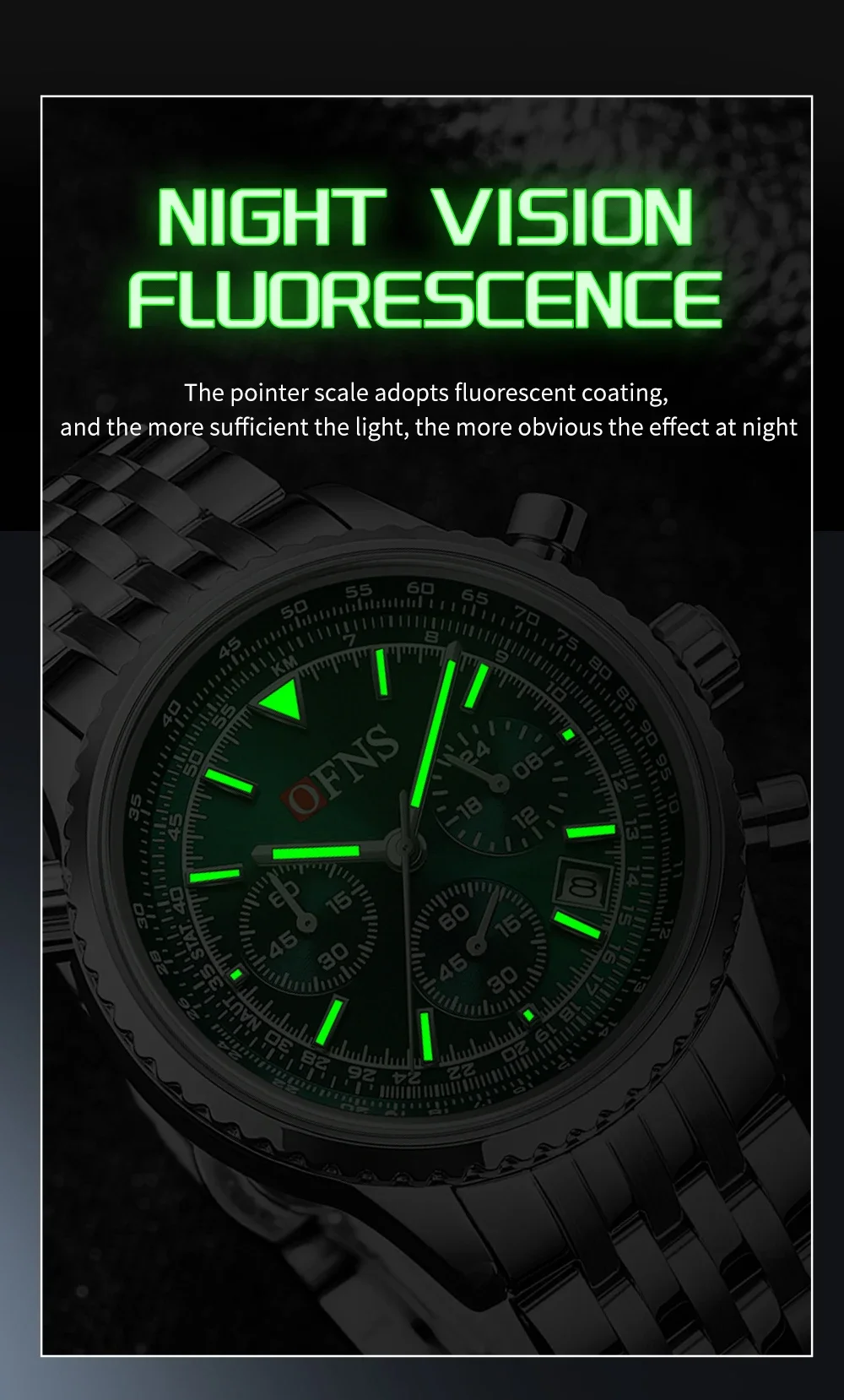 Мужские водонепроницаемые кварцевые часы с календарем и шестиконтактным
