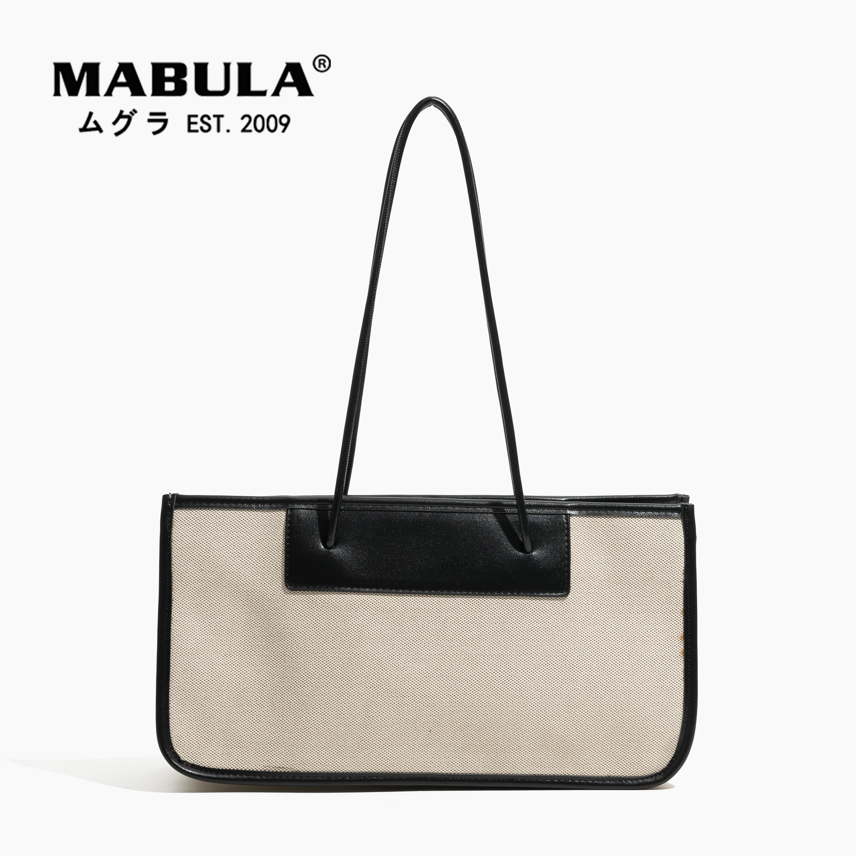 

MABULA Japanese Women Tote Satchel Handbags Large Capacity Canvas Shopper Bag Portable Summer Beach Purse for Travel