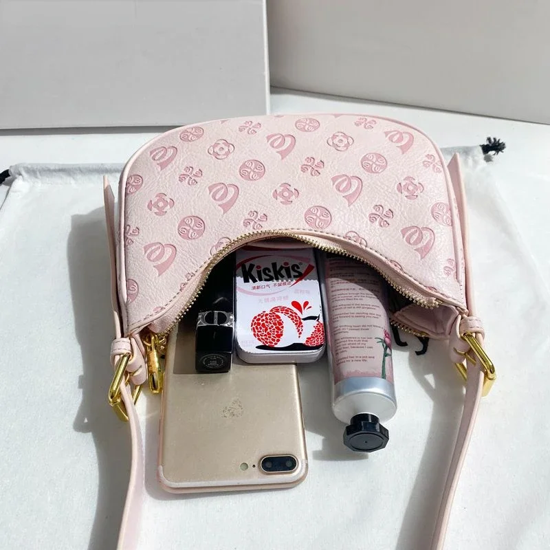 Корейская мода милая розовая Женская сумка через плечо осенняя Новинка модные