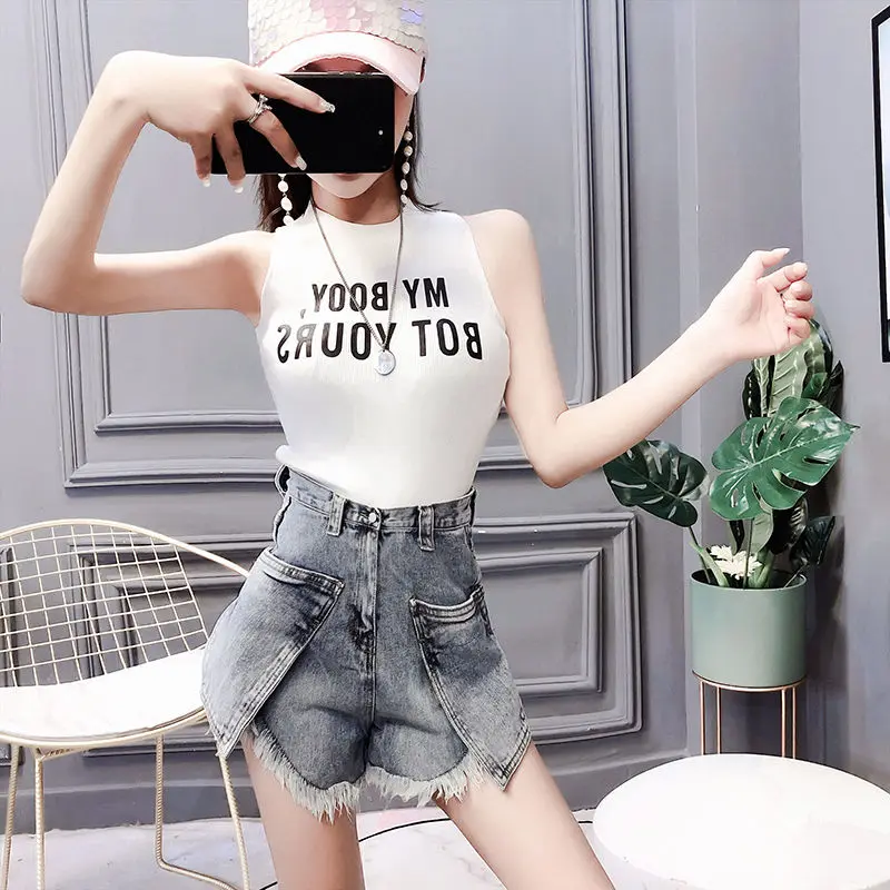 Womens Shorts Jeans Sexy Short Pants for Women To Wear Denim High Waist Biker Wide Outfits New In Elasticty Design Vintage Cheap