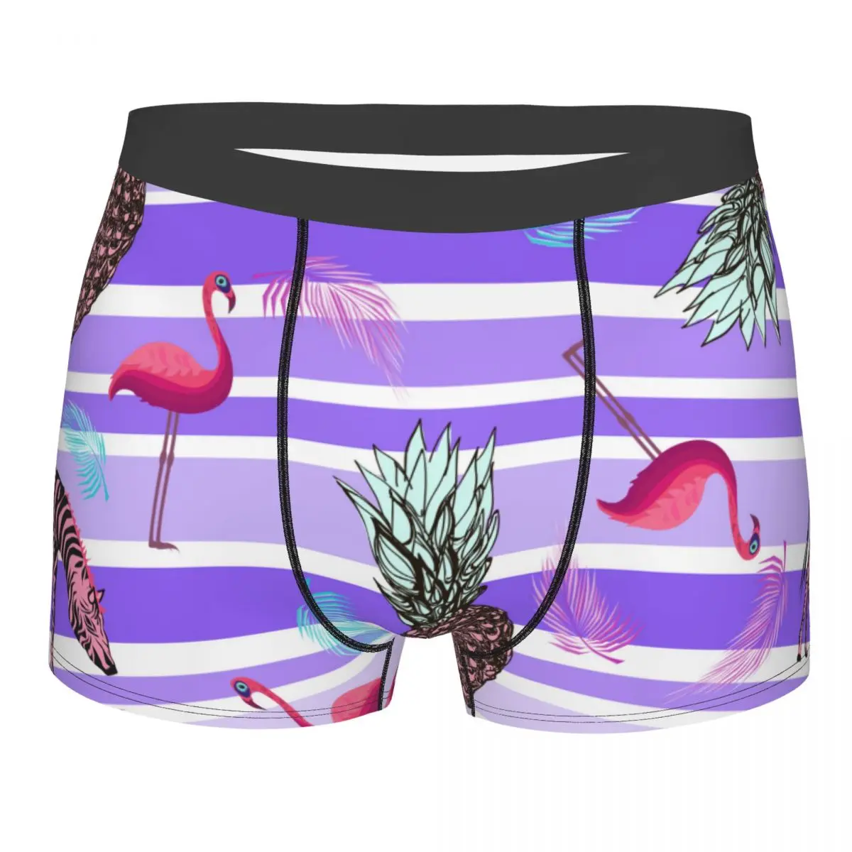

Male Panties Men's Underwear Boxer Pineapple Flamingo Pink Zebra And Palm Leaves Underpants Comfortable Shorts