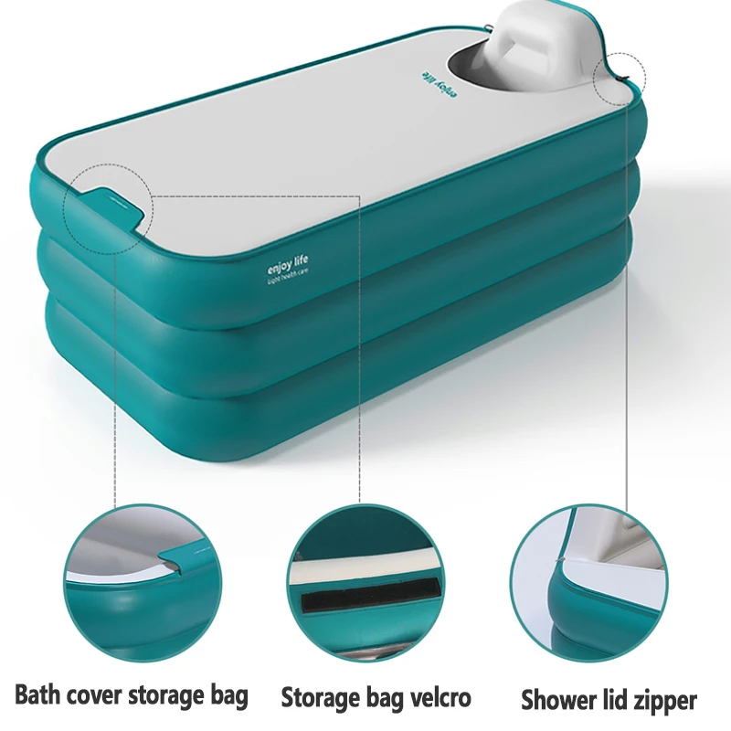 inflatable foldable bathtub shower adults large winter thick body solid portable bathtub home spa banheira bathroom products dg5 free global shipping