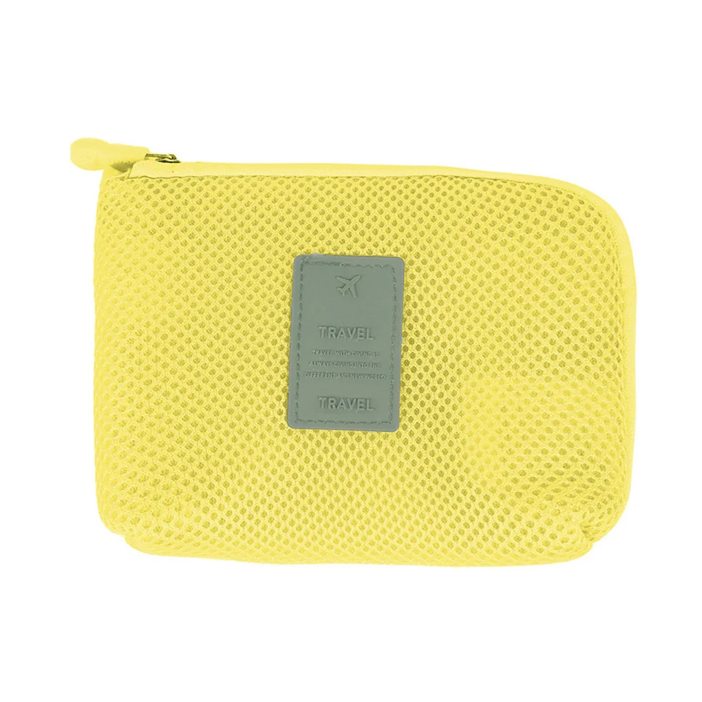 

Travel Storage Box for Portable Digital Earphone Data Cable Charger Mesh Sponge Bag Power Bank Holder Cosmetic Box