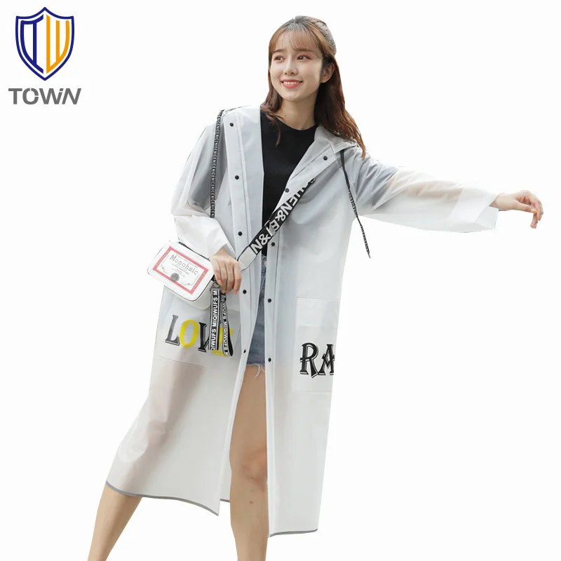 

Raincoat men and women transparent raincoat outdoor travel trend fashion men and women portable rain poncho non-disposable
