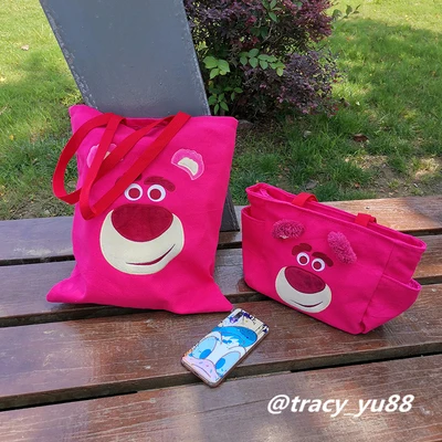 

Disney Lotso Bear L8621 Anime Shoulder Bags Handbag Cartoon Casual Messenger Bag Girl Child Gift