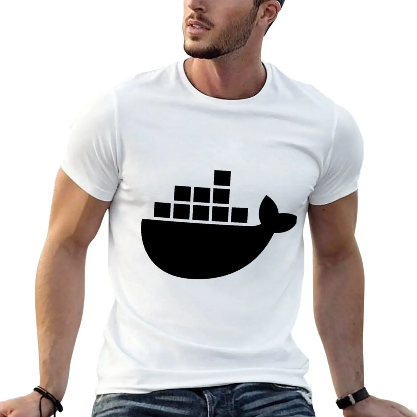 Футболка Docker Moby возвышенные рубашки футболка с рисунком большого размера