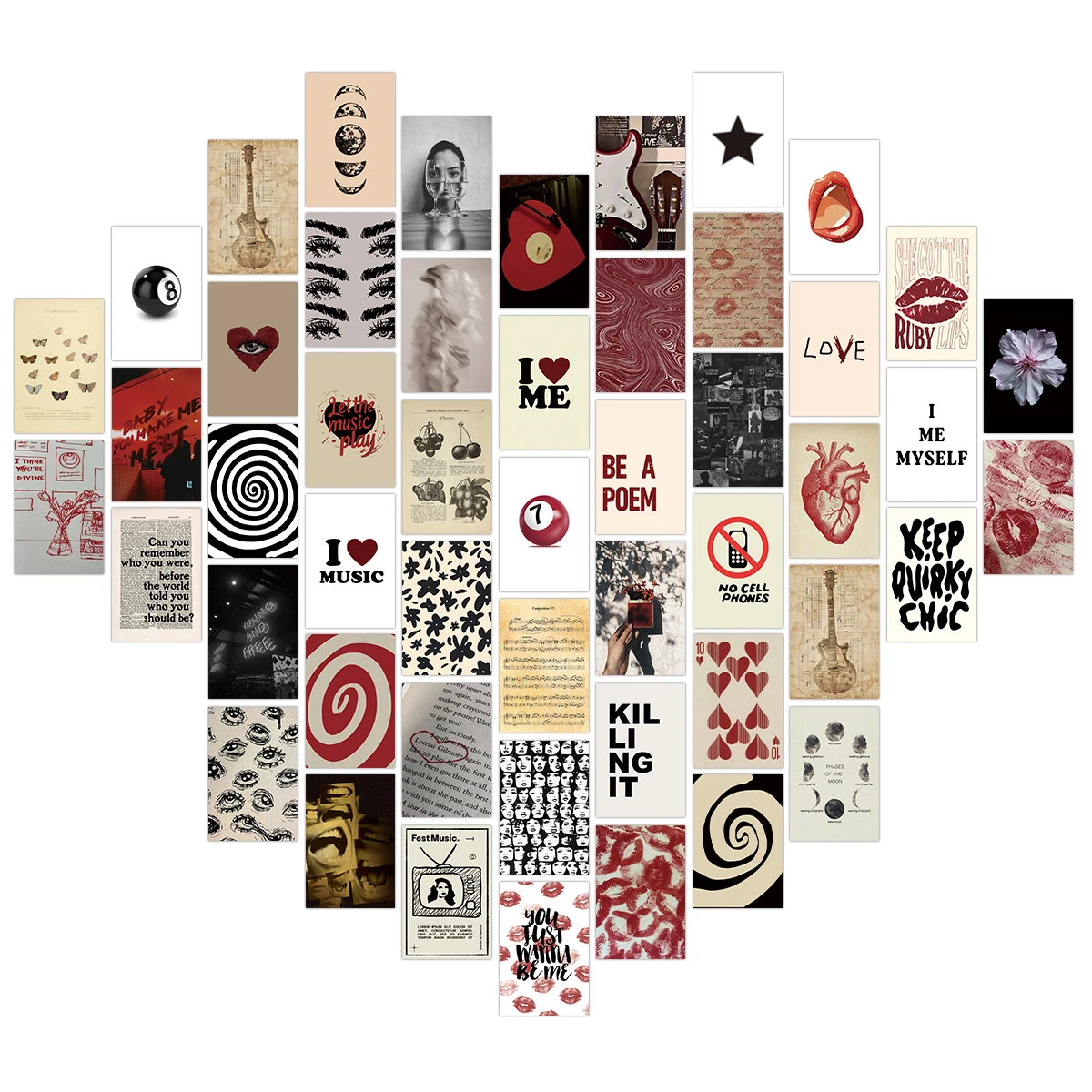 

Винтажные постеры с рок-звездами, набор для коллажа