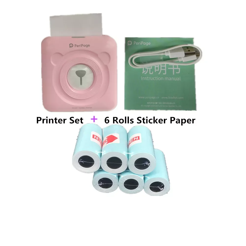 

2022 Bluetooth Thermal Peripage Photo Printer Pocket Mini Sticker Printer Wireless Portable Mini Printer for Android iOS Mobile