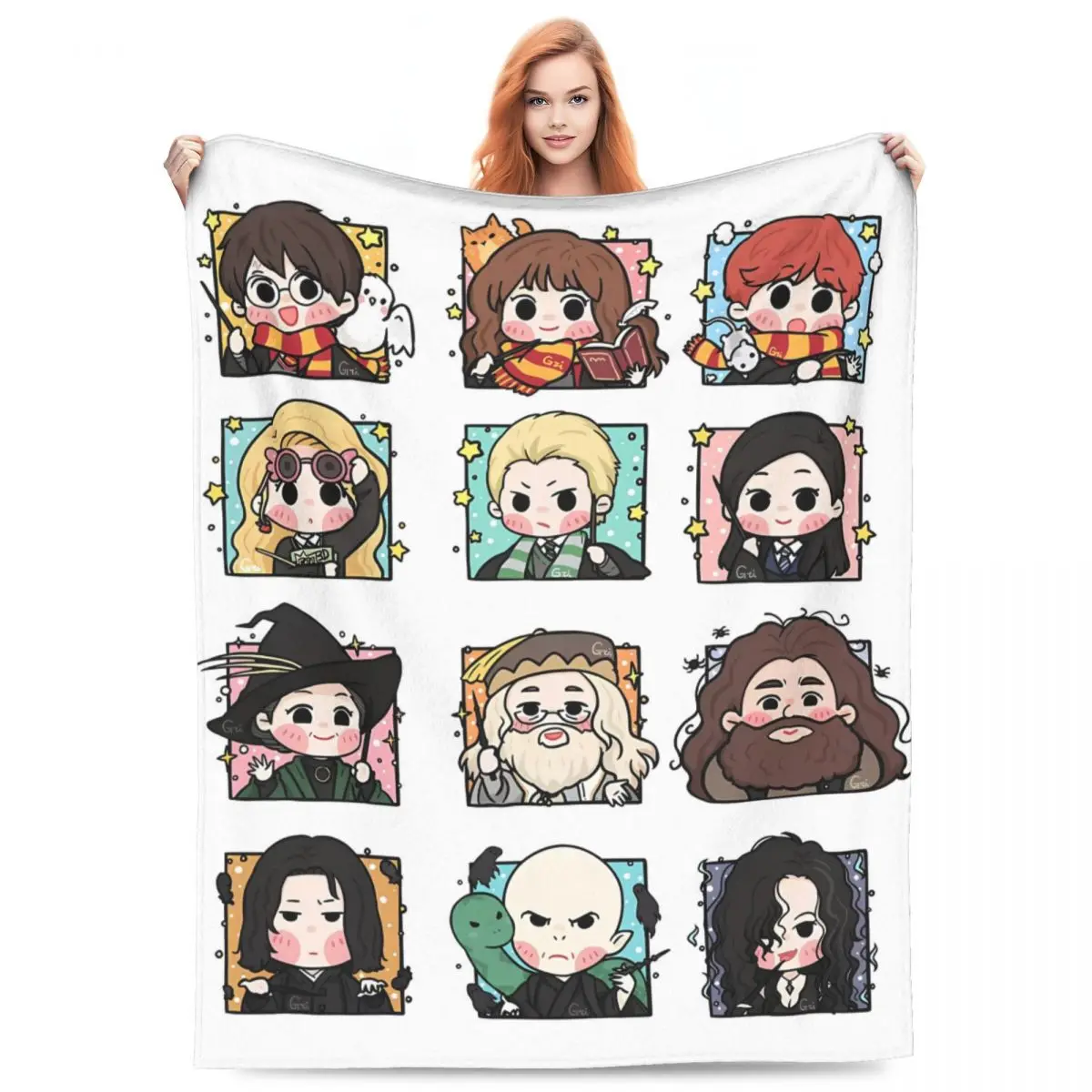 Одеяло H-Harry P-Potter с мультяшным дизайном качественное теплое мягкое одеяло зимнее