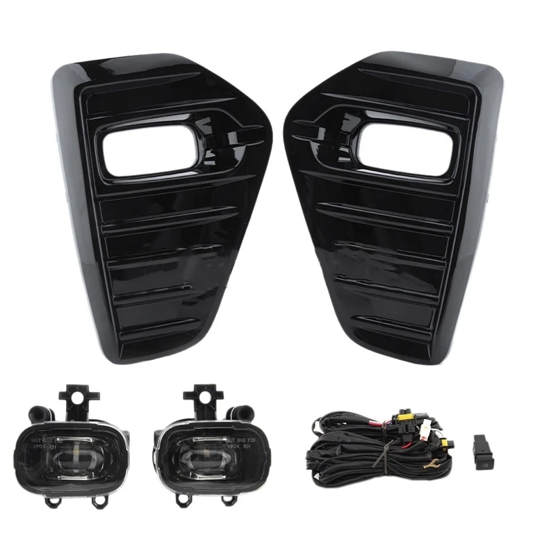 

Hot YO-LED Fog Lights Headlight Driving Lamp Fog Lamp Cover Grill Bezel Harness Switch Driving Lamp For Nissan Kicks 2020-21