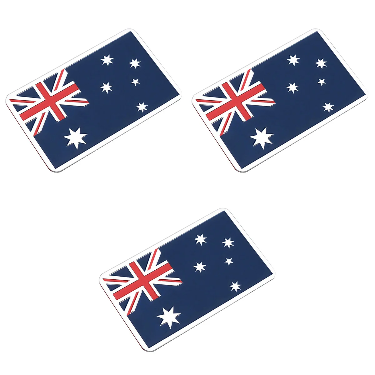 

Set 3 Italian Stickers Car Bumper Decor Australia Flag Refit National Metal