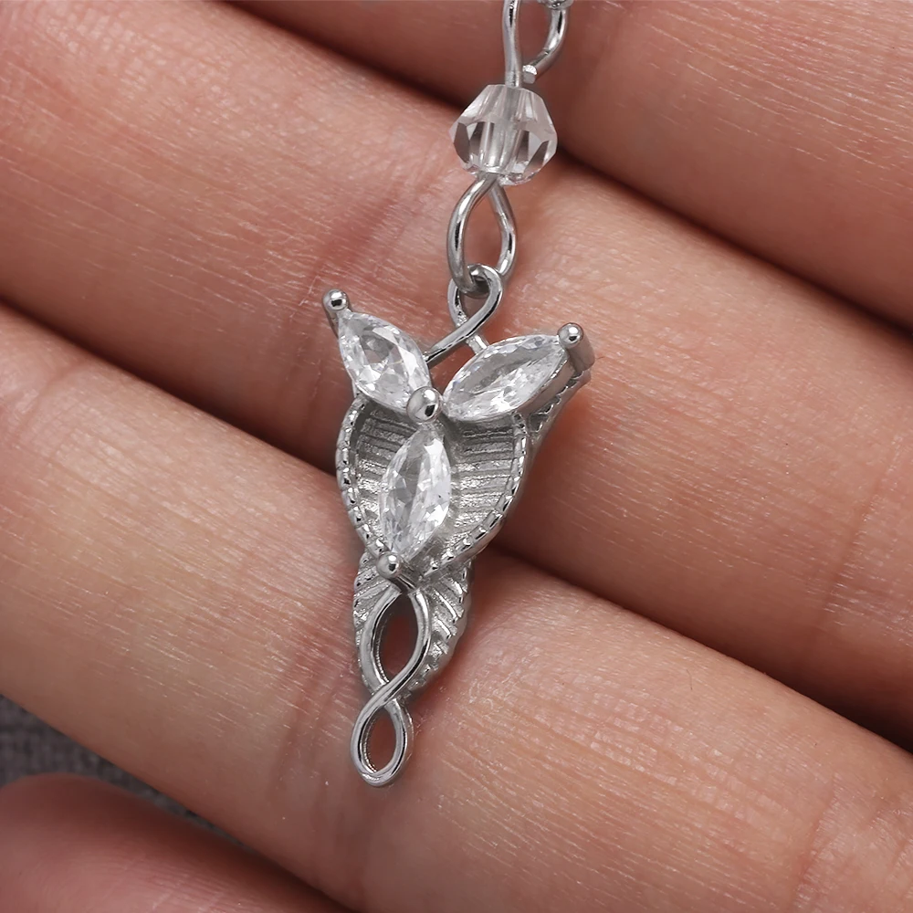 Серебряное колье 925 пробы «Звездная заря» с маленькой подвеской Арвен для женщин, винтажные украшения (art.: 3920db79a4658) - 3920db79a4658