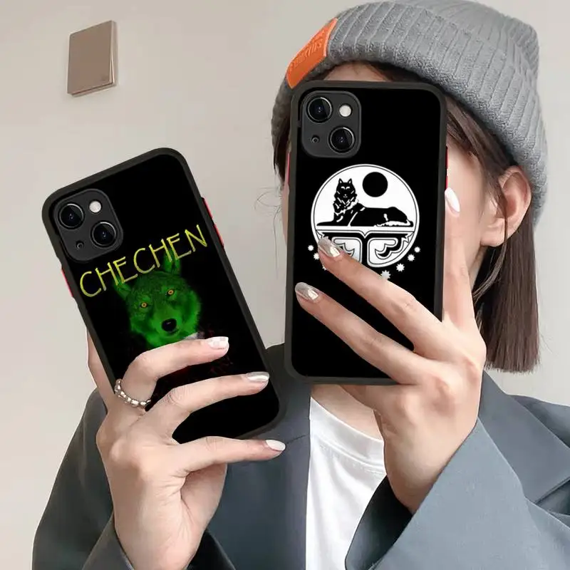 

Chechen Flag Phone Case for iPhone X XR XS 7 8 Plus 11 12 13 pro MAX 13mini Translucent Matte Case