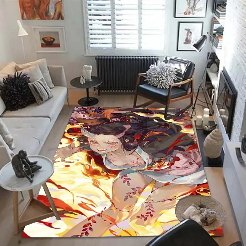 

Милый детский 3D ковер с рисунком в стиле аниме для привлекательных девушек, мультяшный ковер для гостиной, спальни, украшение для пола