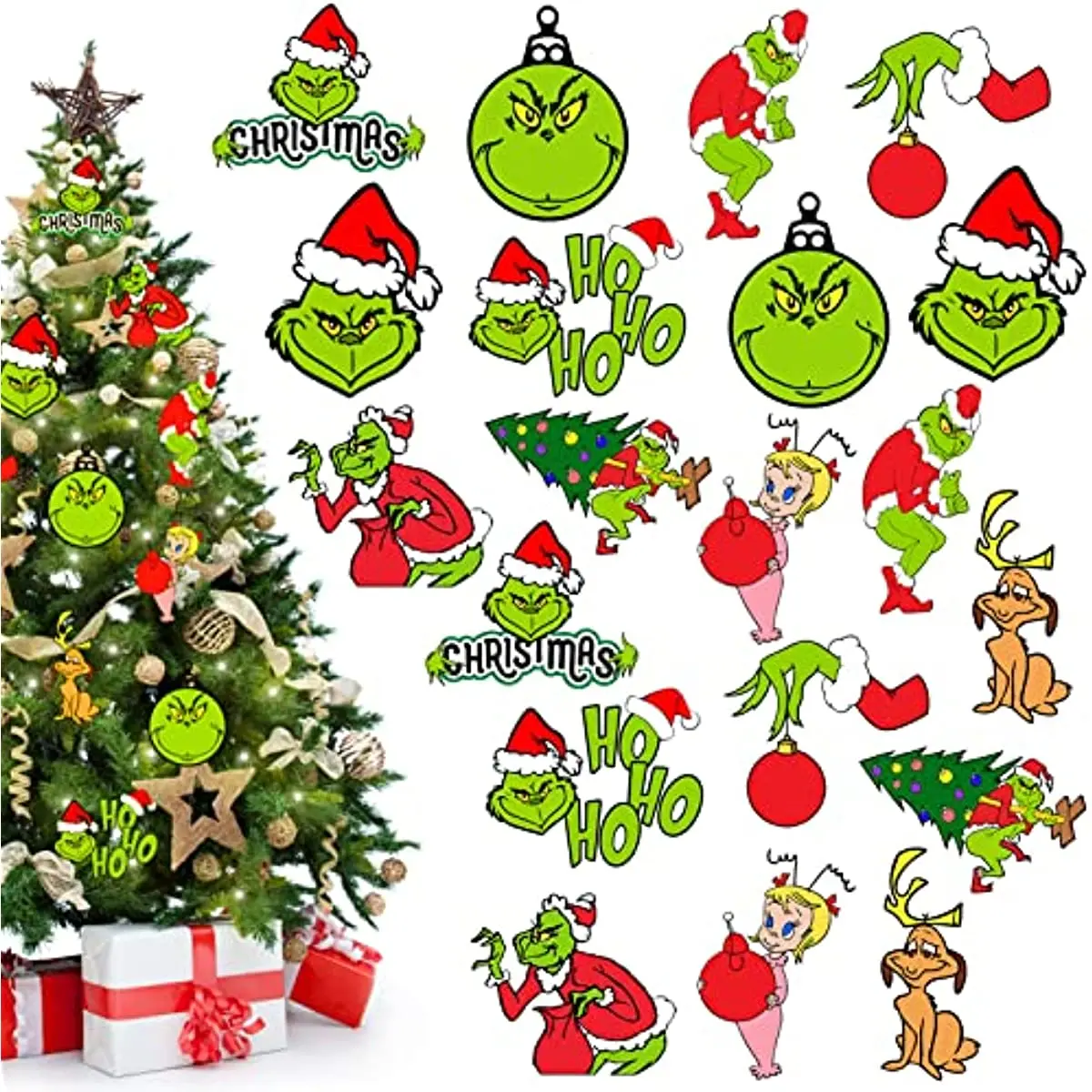

Christmas Tree Decorations 24PCS Christmas Tree Hanging Ornament Holiday Xmas Ornaments Christmas Decorations Indoors Home Decor