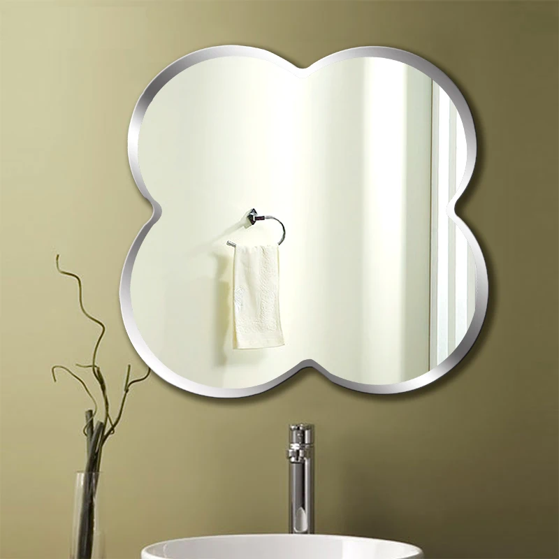 

Table Dressing Large Wall Mirror Stickers Aesthetic Shower Wall Mirror Irregular Curved Miroir Grande Taille Home Decor HY50WM
