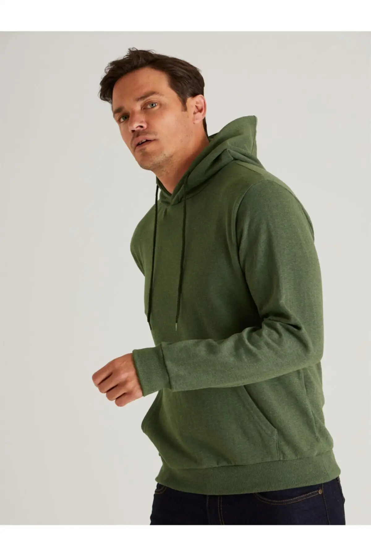 

HAKİ HOODED KANGAROO CEPLİ MALE SWEATSHIRT - MODERN FİT CASUAL DAILY