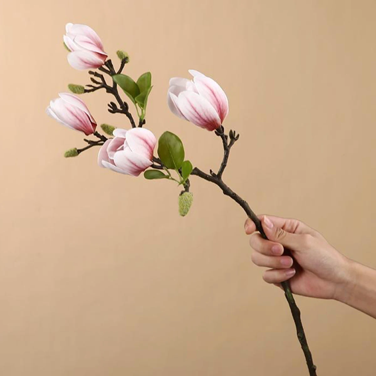 

Искусственный цветок, шелковый букет магнолии, реквизит для фотосессии, свадебная гирлянда на день Святого Валентина, настольная ваза, домашний уличный садовый декор