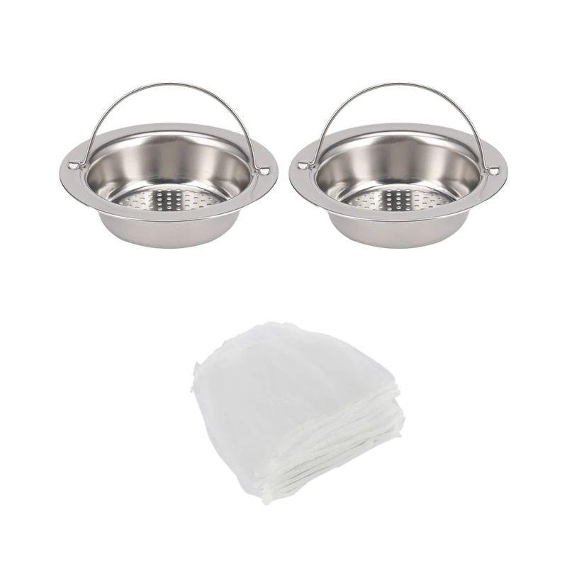 

2PCS Upgrade Stainless-Steel Kitchen Sink Strainer & 100Pcs Kitchen Sink Anti Clogging Garbage Bag