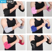 byepain 1pair sports compression elbow pads arm brace support fitness arm protector volleyball basketball breathable elbow wraps