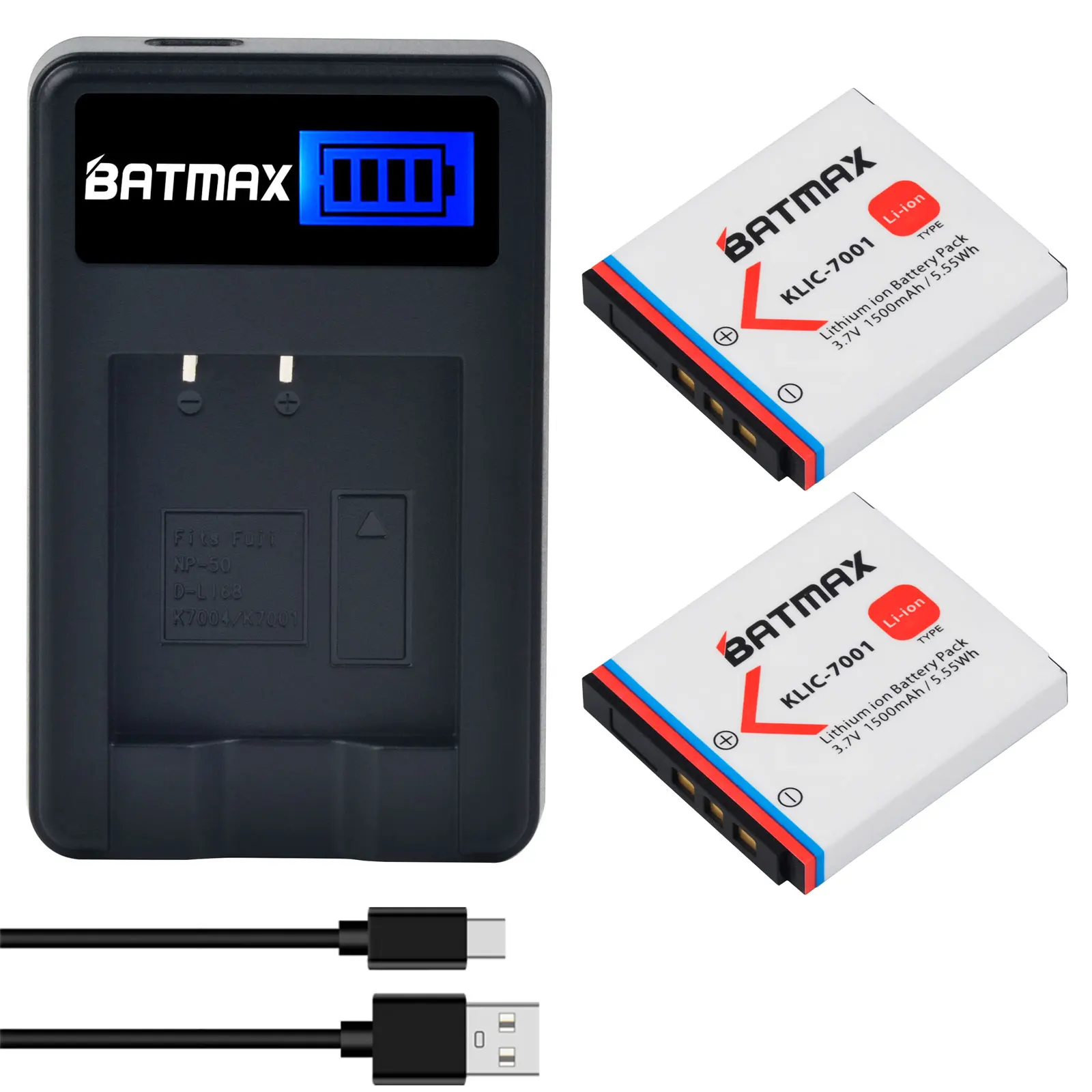 Батарея Batmax KLIC-7001 KLIC7001 1500 мАч для Kodak M1063 M341 M340 M320 M1073 M753 M763 M853 M863 M893 M1013 IS V550