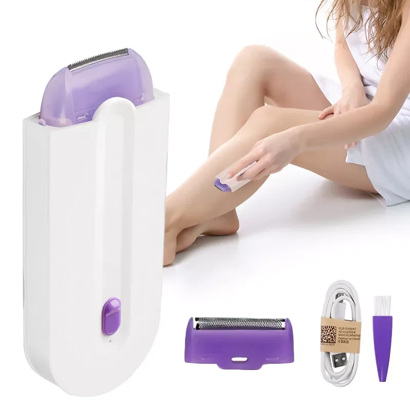 

Safely Hair Remover Machine Bikini Armpit Razor Sensor Body Leg Underarm Hair Removal Painless Lady Epilator Razor Instrument