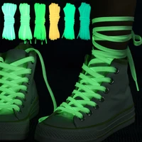 1pair luminous shoelaces flat sneakers canvas shoe laces glow in the dark night color fluorescent shoelace reflective 120cm