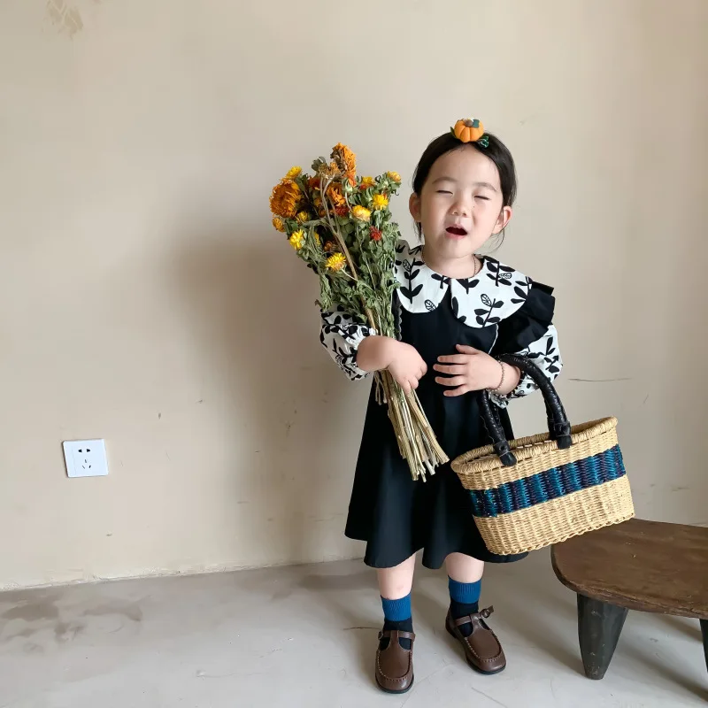 

Girls' suit 2022 Korean children's spring new children's suit little girl Princess Dress two-piece set