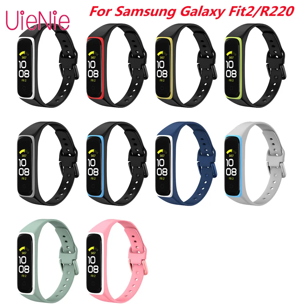 

Двухцветный силиконовый ремешок для часов Samsung Galaxy Fit2/R220, красочные высококачественные и прочные аксессуары для браслета