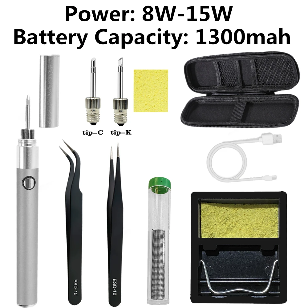 

New 1300mah Lithium Battery Soldering Iron 15W Fast Heating Welding Enhanced Version Maintenance Tool